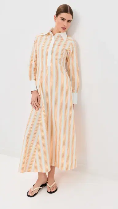 Rosie Assoulin Groovy Shirt Dress Creamsicle | Thumbnail 2