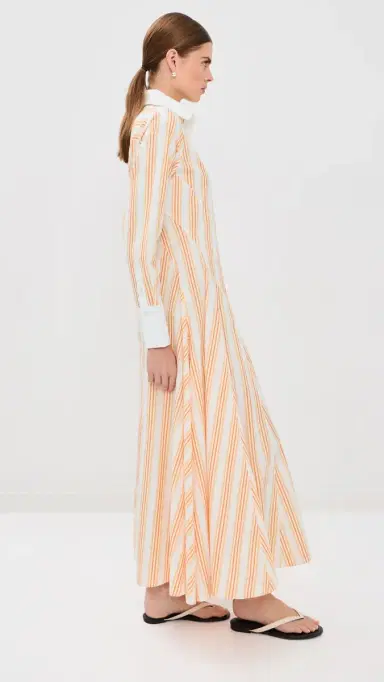 Rosie Assoulin Groovy Shirt Dress Creamsicle | Thumbnail 4