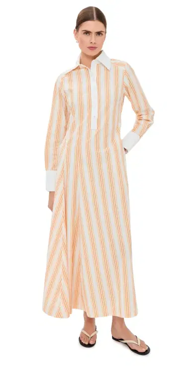 Rosie Assoulin Groovy Shirt Dress Creamsicle | Thumbnail 1