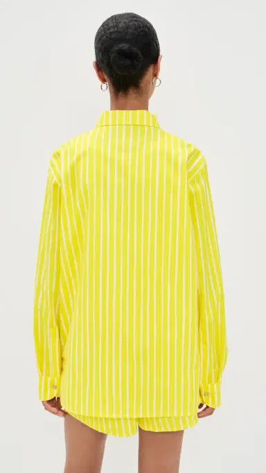 Marimekko Jokapoika Kioski Button Down Shirt Yellow/White | Thumbnail 3 Marimekko Jokapoika Kioski Button Down Shirt Yellow/White | Thumbnail 3