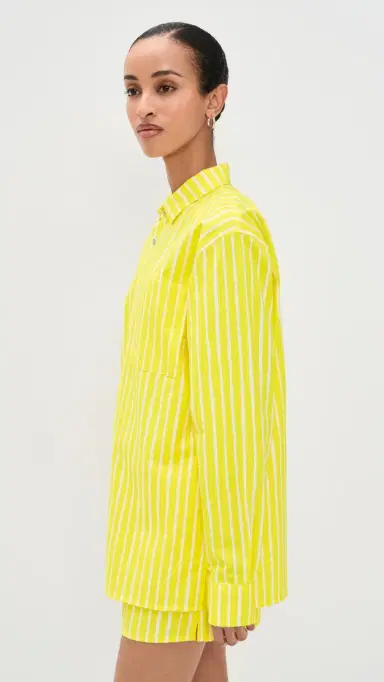 Marimekko Jokapoika Kioski Button Down Shirt Yellow/White | Thumbnail 4 Marimekko Jokapoika Kioski Button Down Shirt Yellow/White | Thumbnail 4