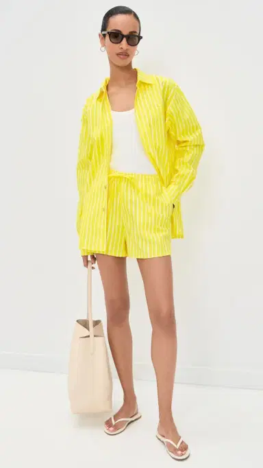 Marimekko Jokapoika Kioski Button Down Shirt Yellow/White | Thumbnail 5 Marimekko Jokapoika Kioski Button Down Shirt Yellow/White | Thumbnail 5