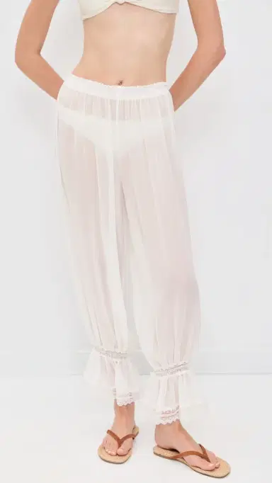 CAROLINE CONSTAS Luella Lace Trimmed Pants | Thumbnail 2 CAROLINE CONSTAS Luella Lace Trimmed Pants | Thumbnail 2