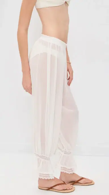 CAROLINE CONSTAS Luella Lace Trimmed Pants | Thumbnail 4 CAROLINE CONSTAS Luella Lace Trimmed Pants | Thumbnail 4
