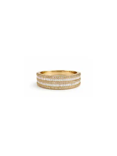 Wish Fine Jewelry 0.423ct Diamond 18K Gold Band Ring | Thumbnail 1