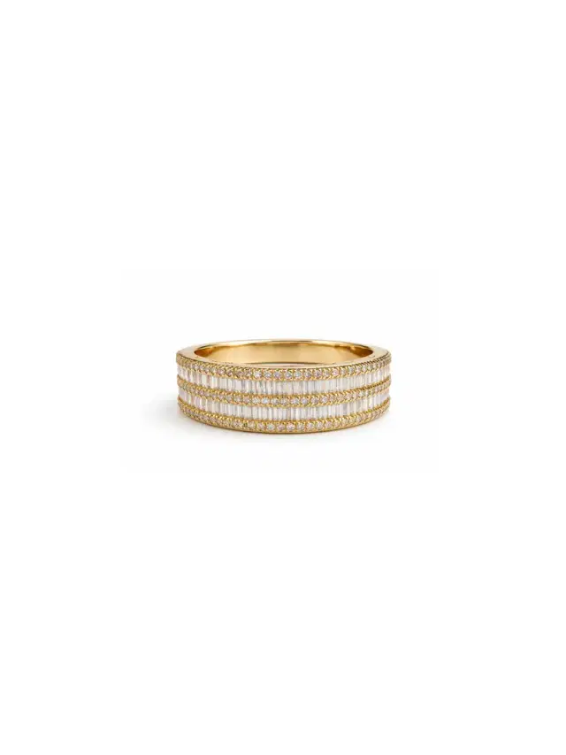 Wish Fine Jewelry 0.423ct Diamond 18K Gold Band Ring
