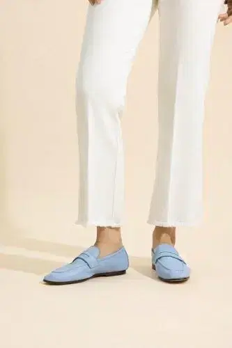 SOPHIQUE Essenziale Leather Loafer - Azure | Thumbnail 4 SOPHIQUE Essenziale Leather Loafer - Azure | Thumbnail 4