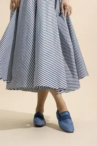 SOPHIQUE Essenziale Loafer - Steel Blue Raffia | Thumbnail 3