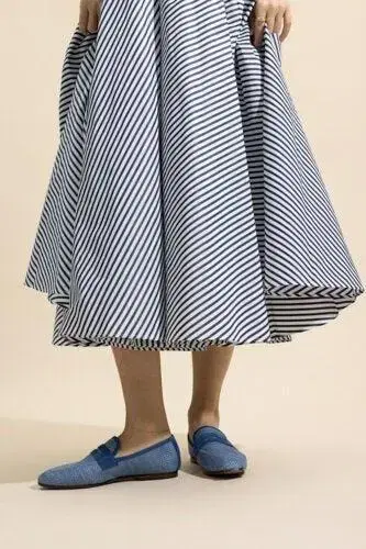 SOPHIQUE Essenziale Loafer - Steel Blue Raffia | Thumbnail 4
