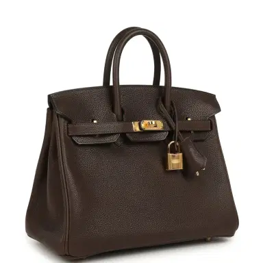 HERMÈS Hermes Birkin 25 Ebene Barenia Faubourg Gold Hardware | Thumbnail 2