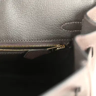 HERMÈS Hermes Birkin 25 Ebene Barenia Faubourg Gold Hardware | Thumbnail 9