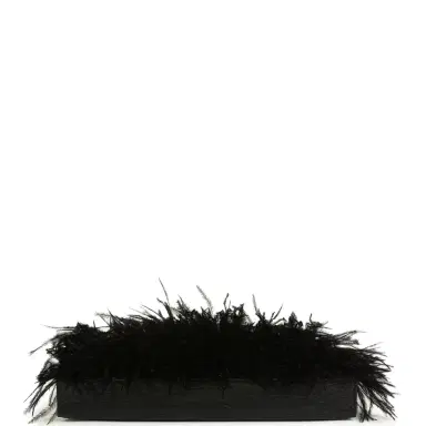 HERMÈS Hermes Kelly Elan Foile Black Matte Porosus Crocodile and Ostrich Feathers Palladium Hardware | Thumbnail 6 HERMÈS Hermes Kelly Elan Foile Black Matte Porosus Crocodile and Ostrich Feathers Palladium Hardware | Thumbnail 6