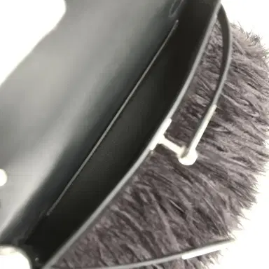 HERMÈS Hermes Kelly Elan Foile Black Matte Porosus Crocodile and Ostrich Feathers Palladium Hardware | Thumbnail 8 HERMÈS Hermes Kelly Elan Foile Black Matte Porosus Crocodile and Ostrich Feathers Palladium Hardware | Thumbnail 8
