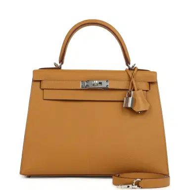 HERMÈS Hermes Kelly Sellier 28 Sesame Epsom Palladium Hardware | Thumbnail 1 HERMÈS Hermes Kelly Sellier 28 Sesame Epsom Palladium Hardware | Thumbnail 1