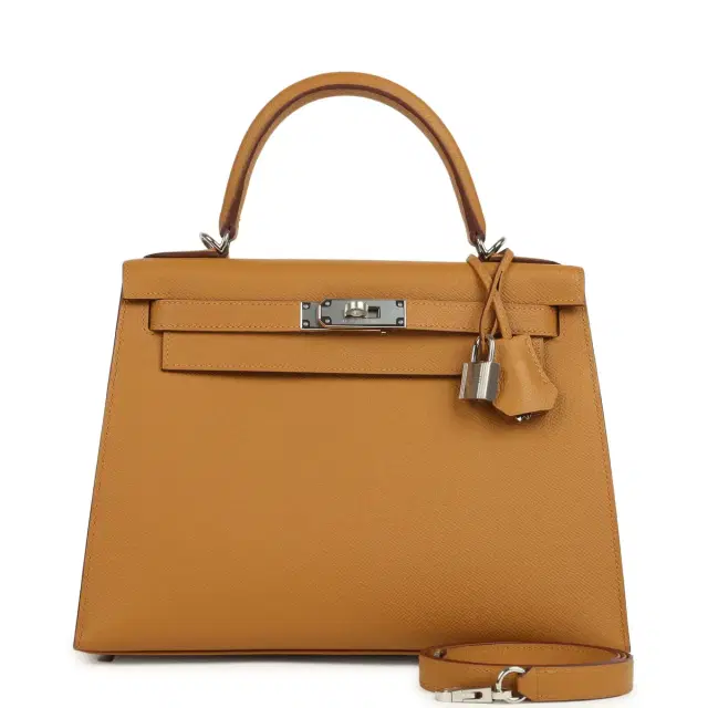 hermes Hermes Kelly Sellier 28 Sesame Epsom Palladium Hardware