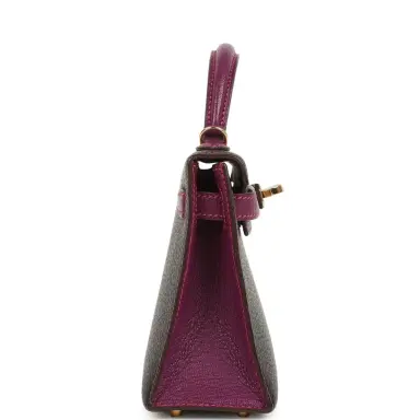 HERMÈS Hermes Special Order (HSS) Kelly Sellier 20 Raisin and Anemone Chevre Mysore Permabrass Hardware | Thumbnail 3 HERMÈS Hermes Special Order (HSS) Kelly Sellier 20 Raisin and Anemone Chevre Mysore Permabrass Hardware | Thumbnail 3