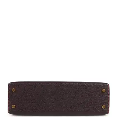 HERMÈS Hermes Special Order (HSS) Kelly Sellier 20 Raisin and Anemone Chevre Mysore Permabrass Hardware | Thumbnail 6 HERMÈS Hermes Special Order (HSS) Kelly Sellier 20 Raisin and Anemone Chevre Mysore Permabrass Hardware | Thumbnail 6