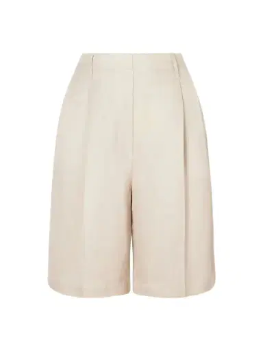LESET Kim Pleated Woven Shorts | Thumbnail 1
