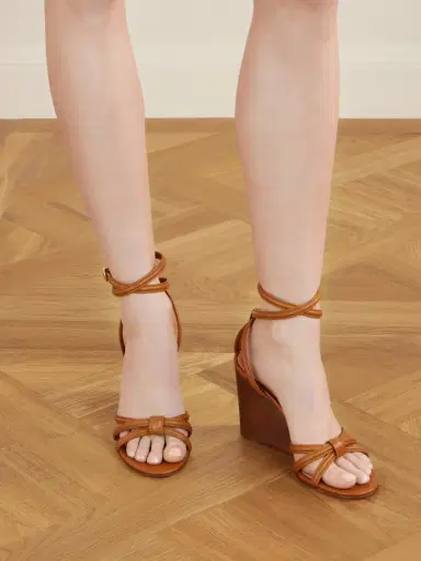 Gianvito Rossi 85 Leather Wedge Sandals | Thumbnail 2