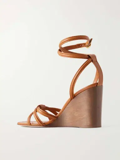 Gianvito Rossi 85 Leather Wedge Sandals | Thumbnail 3