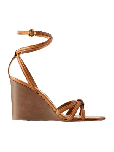 Gianvito Rossi 85 Leather Wedge Sandals | Thumbnail 1