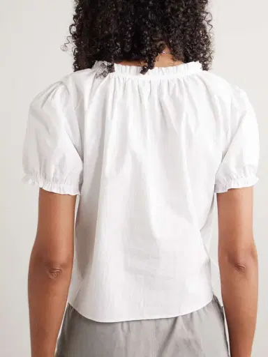 Deiji Studios Cross Ruffled Organic Cotton Top | Thumbnail 3 Deiji Studios Cross Ruffled Organic Cotton Top | Thumbnail 3