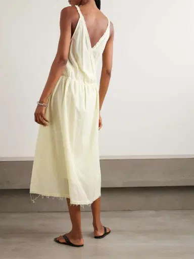 Deiji Studios Crossed Wrap-effect Striped Organic Cotton Midi Dress | Thumbnail 4