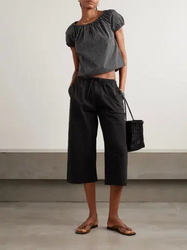 Deiji Studios Striped Organic Cotton-poplin Top | Thumbnail 2