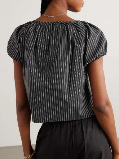 Deiji Studios Striped Organic Cotton-poplin Top | Thumbnail 3