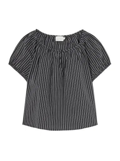 Deiji Studios Striped Organic Cotton-poplin Top | Thumbnail 1