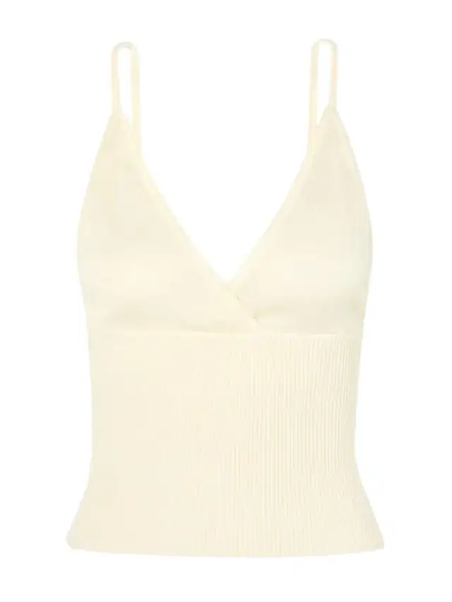 Cross Panel Cropped Ribbed Linen Top