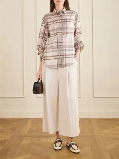 Brunello Cucinelli Cotton-blend Wide-leg Pants | Thumbnail 2 Brunello Cucinelli Cotton-blend Wide-leg Pants | Thumbnail 2