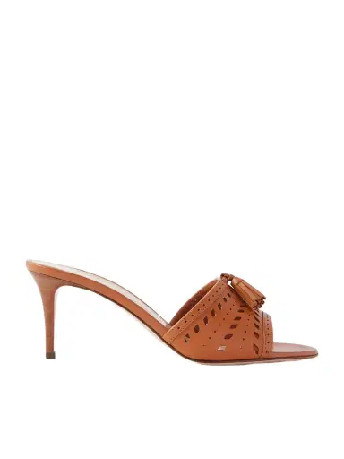 Gianvito Rossi 70 Laser-cut Leather Mules | Thumbnail 1 Gianvito Rossi 70 Laser-cut Leather Mules | Thumbnail 1