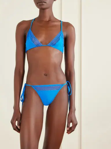Kiki de Montparnasse Lace-trimmed Triangle Bikini Top | Thumbnail 2