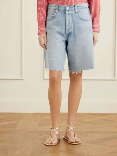 Citizens of Humanity Ayla Frayed Denim Shorts | Thumbnail 3 Citizens of Humanity Ayla Frayed Denim Shorts | Thumbnail 3