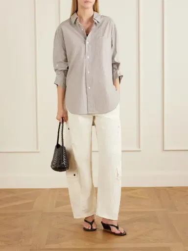 Citizens of Humanity Flight Pleated Organic Cotton-blend Twill Barrel-leg Pants | Thumbnail 2 Citizens of Humanity Flight Pleated Organic Cotton-blend Twill Barrel-leg Pants | Thumbnail 2