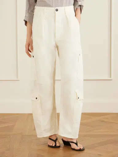 Citizens of Humanity Flight Pleated Organic Cotton-blend Twill Barrel-leg Pants | Thumbnail 3 Citizens of Humanity Flight Pleated Organic Cotton-blend Twill Barrel-leg Pants | Thumbnail 3