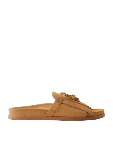Ancient Greek Sandals Amfiliki Suede Slides | Thumbnail 1 Ancient Greek Sandals Amfiliki Suede Slides | Thumbnail 1