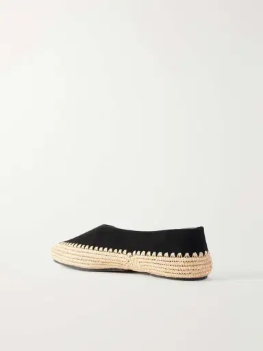 Gabriela Hearst Strength Suede And Raffia Flat | Thumbnail 3
