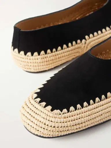 Gabriela Hearst Strength Suede And Raffia Flat | Thumbnail 5