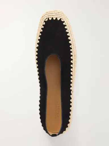 Gabriela Hearst Strength Suede And Raffia Flat | Thumbnail 6