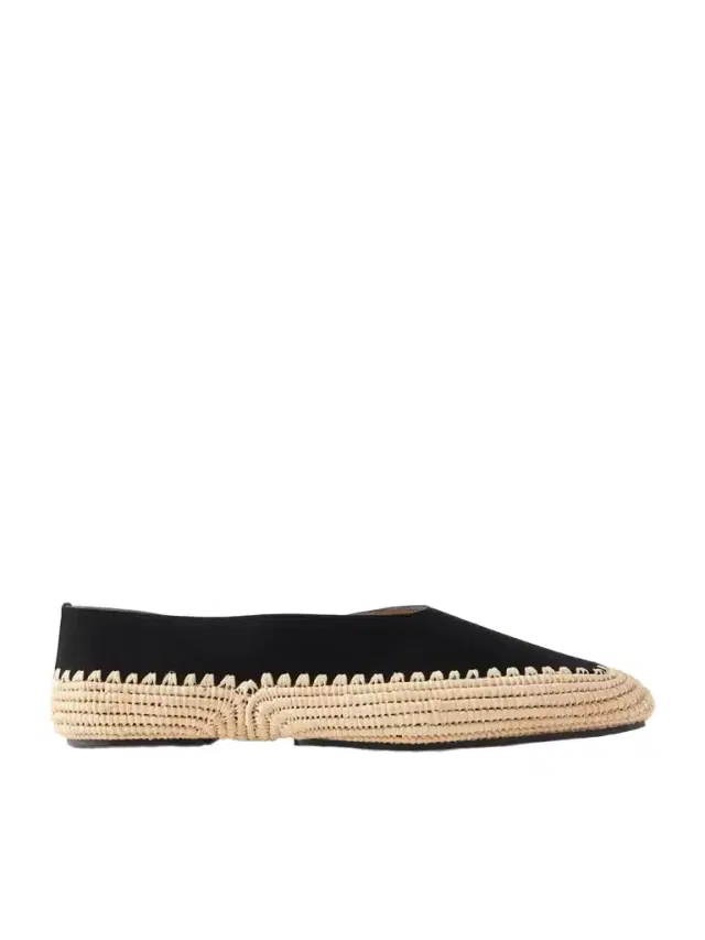 Gabriela Hearst Strength Suede And Raffia Flat