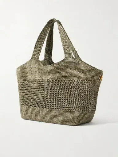 Saint Laurent Icare Maxi Leather-trimmed Raffia Tote | Thumbnail 4 Saint Laurent Icare Maxi Leather-trimmed Raffia Tote | Thumbnail 4