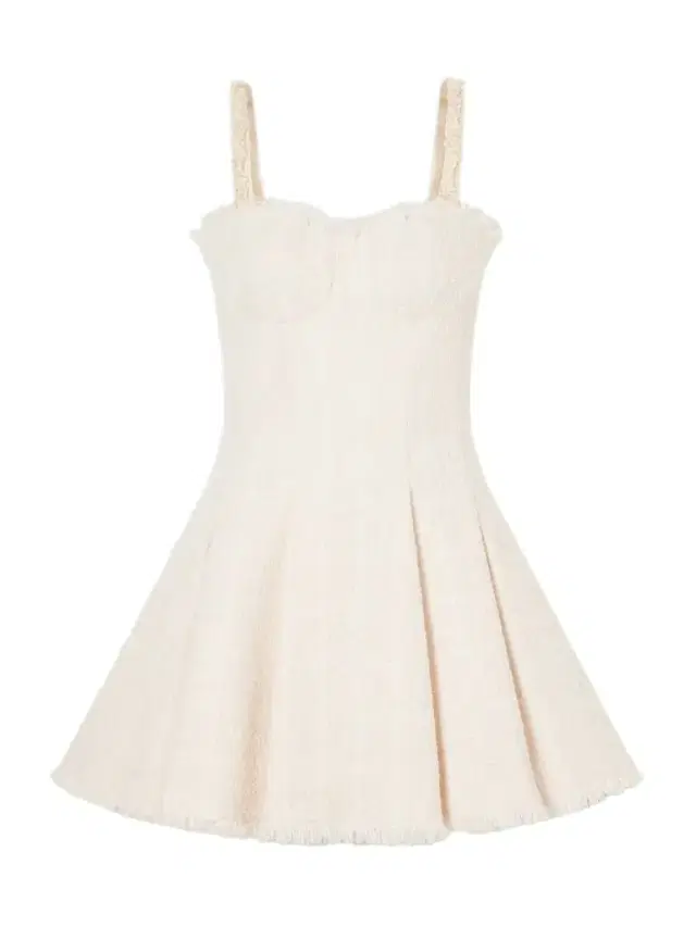 Embellished Pleated Tweed Mini Dress