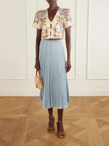 Zimmermann Aster Metallic Ribbed-knit Midi Skirt | Thumbnail 2 Zimmermann Aster Metallic Ribbed-knit Midi Skirt | Thumbnail 2