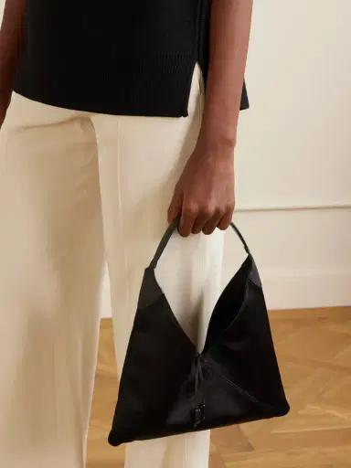 Hunting Season Origami Medium Leather-trimmed Satin Shoulder Bag | Thumbnail 2 Hunting Season Origami Medium Leather-trimmed Satin Shoulder Bag | Thumbnail 2