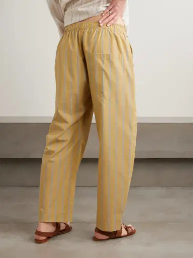 Jamie Haller The Boxer Striped Cotton-poplin Barrel-leg Pants | Thumbnail 4
