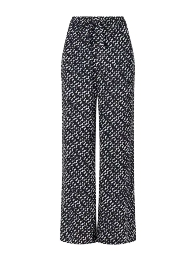 Estrellitas Y Olas Printed Woven Straight-leg Pants
