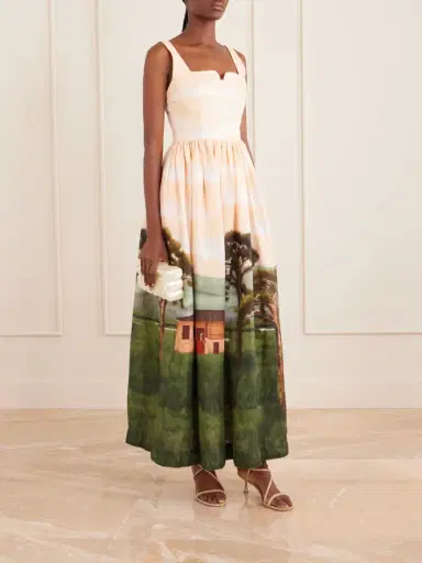 Agua by Agua Bendita Jaspe Paraiso Linen Maxi Dress | Thumbnail 2