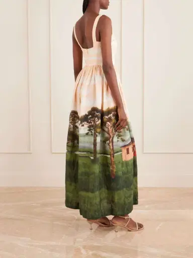 Agua by Agua Bendita Jaspe Paraiso Linen Maxi Dress | Thumbnail 3